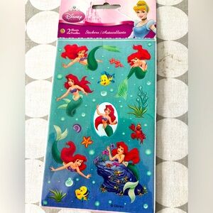 Vintage Sandylion THE LITTLE MERMAID ARIEL 2 Sticker Sheet Package Sealed Disney